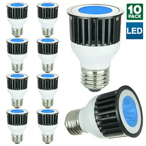 10 Pack Sunlite MR16 Blue Colored, 3 Watt, 120 Volt, Medium Base Bulb - Picture 1 of 3