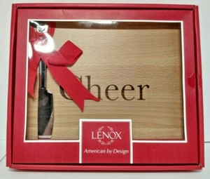 Lenox American by Design Holiday Cheer Wood Cheese Board with Knife in Box - Picture 1 of 3