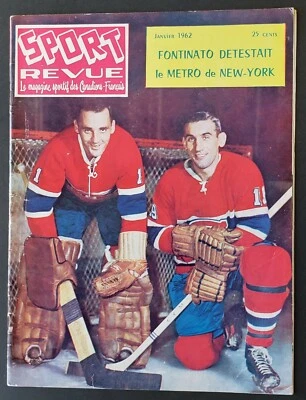 Revista Sport Revue 1962 Jacques Plante Hofer Lou Fontinato Canadiens Hockey  Foto 1 de 4