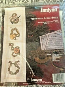 KIT PUNTO DE CRUZ JANLYNN NAVIDAD MUSICAL ANTIGUO TIRAR CAMPANA KIT COMPLETO - Imagen 1 de 3