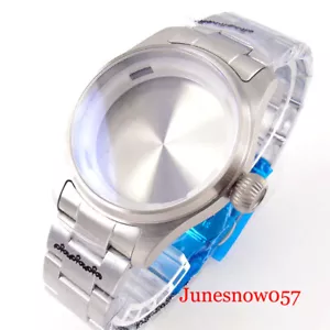 Polit Watch Case 39MM Big Crown Fit NH34 NH35 NH36 ETA2824 PT5000 Sapphire Glass - Picture 1 of 30