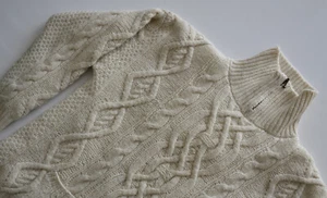 JAMES OLIVIER Mens Jumper Herren Pullover Gr. 2XL Beige Wool Rollkragen Lining - Bild 1 von 8