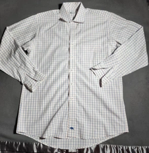 Onward Reserve Shirt Mens Medium Classic Fit White Plaid Button Up Long Sleeve - Picture 1 of 18