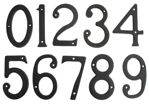 HOUSE GUARD HARDWARE House Guard Metal Home House Address Number Oil Rubbed Bronze 3" 3 Inch 0 to 9