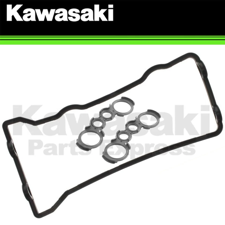 NUEVO 2009-2025 GENUINO KAWASAKI NINJA ZX-6R JUNTA DE CULATA Y JUEGO DE 2 JUNTAS DE ENCHUFE Foto 1 de 1