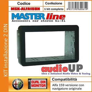 MASCHERINA AUTORADIO 2 DIN ALFA 159NAV ADATTATORE DUE DIN KIT FULL INSTALLATION - Foto 1 di 2