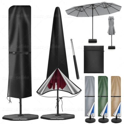 MARKENLOS Abdeckung Sonnenschirm Schutzhülle für Ø 2-4,5m Ampelschirm mit Stab Wasserdicht