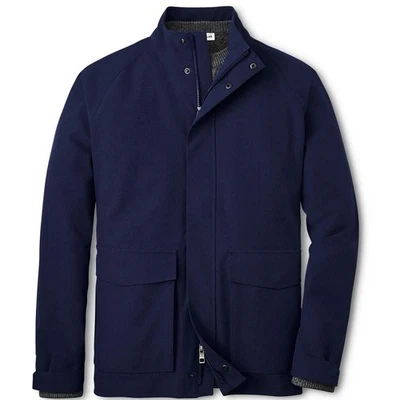 Chaqueta Abrigo Peter Millar Crown Newport City Azul Marino XL $295 Foto 1 de 4