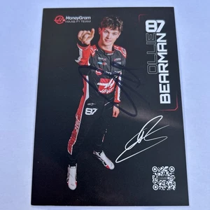Ollie Bearman Haas F1 2025 Hand Signed Autographed Drivers card - Picture 1 of 4