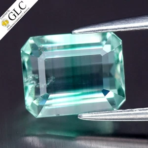 💎 GLC CERTIFIED 2.37ct VVS Natural Bluish Green Emerald - Unheated, Nigeria Gem - Picture 1 of 5