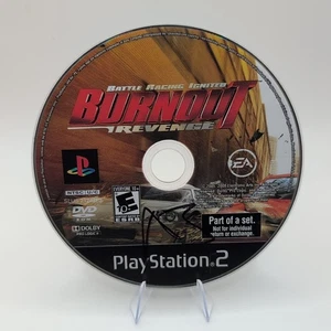Burnout: Revenge (Sony PlayStation 2, 2005) disco etiqueta negra solamente, probado - Imagen 1 de 4