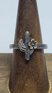 James Avery .925 Sterlingsilber & Bronze Kaktus Blüte Ringgröße 8 - Bild 1 von 7