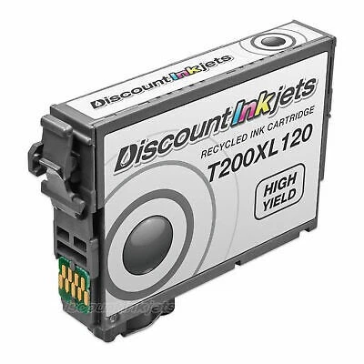 Reman Ink Cartridge for Epson 200XL T200XL120 High Yield Back for XP-410 WF-2520 - Image 1 of 4