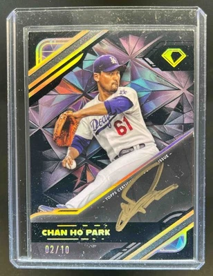 2025 Topps Diamond Icons Chan Ho Park tinta policromada tinta dorada automática #2/10 Foto 1 de 2