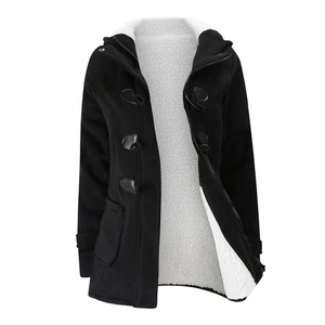 Trench coat de moda para mujer otoño forro grueso chaqueta de invierno abrigo femenino Bei9668 - Imagen 1 de 2