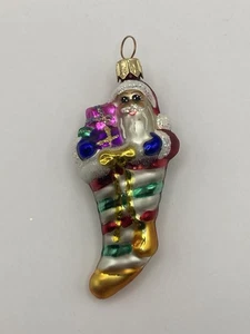 Christopher Radko Metti il bottino nello stivale Babbo Natale piccole gemme ornamento 3" - Foto 1 di 7