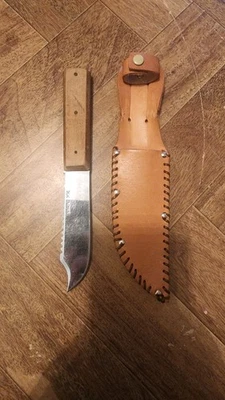 Cuchillo de hoja fija Case XX raro con funda pez Bowie Buck Foto 1 de 4