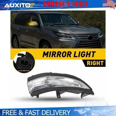 Fit Lexus LX570 GX460 10-23 Passenger Mirror Turn Signal Light Amber Light 1-10X - Image 1 of 4
