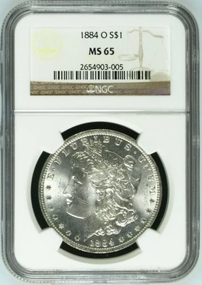 1884 O Morgan Silver Dollar NGC MS-65 - Image 1 of 2