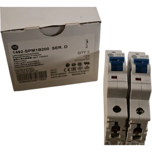 2 Stück NEU Inbus-Bradley 1492-SPM1B200 20A Hutschienen-Unterbrecher Serie D - Bild 1 von 5