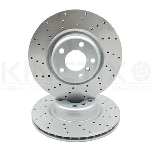 FÜR BMW 320D 330D 335D F30 F31 F34 M SPORT GEBOHRT BREMSSCHEIBEN HINTEN PAAR 345mm - Bild 1 von 5