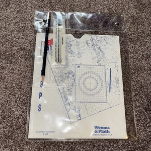 USPS COURSE PLOTTER #500, años 80 gráfico navegación plotter semanas y placa en funda - Imagen 1 de 7