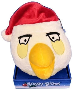 Angry Birds 10 Zoll Weihnachtsbox weiß Matilda Plüsch mit Weihnachtsmütze Commonwealth NEU - Bild 1 von 5