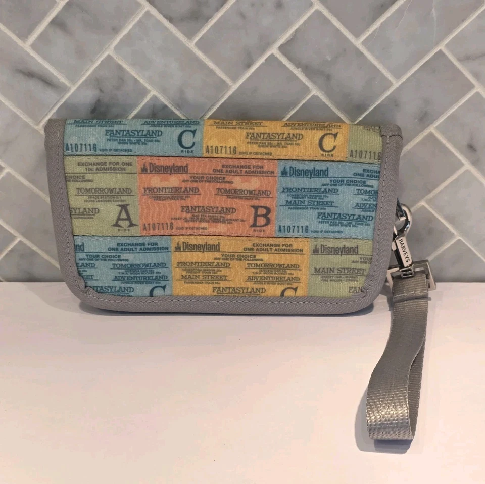 HARVEYS D23 EXPO 2015 Disney Seatbelt Wallet Attraction Tickets Wristlet - Image 1 of 4