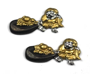 Three ToneFortue God Menuki Brass  For Japanese Samurai Sword Katana Fitting - Picture 1 of 5