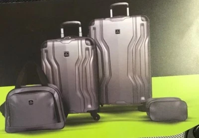 New TAG Travel Springfield III Printed 4PC Suitcase Luggage Purple Floral - Image 1 of 4