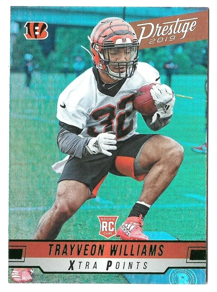 Trayveon Williams 2019 Prestige Xtra Points Green Rookie Parallel #261 Bengals  - Image 1 of 1