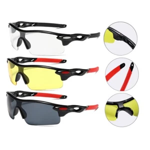 3 Wind Resistant Sunglasses Outdoor Sports Motorcycle Bikes Riding Glasses UV400 - Picture 1 of 24