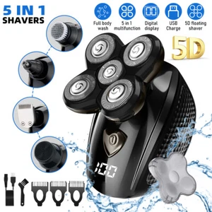 5in1 Men's Electric Shaver Trimmer Razor Rechargeable Hair Beard Shaving Machine - Picture 1 of 13