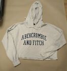 Abercrombie and Fitch Woman Cropped Hoodie Grey Size XL (090623tji)