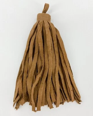 Borla de gamuza genuina para hacer bolsos o joyas hágalo usted mismo borlas de cuero Foto 1 de 3