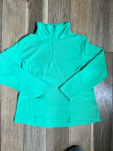 Vintage Old Navy Sweater Girls Extra Large XL Green Fleece Full Zip - Picture 1 of 10