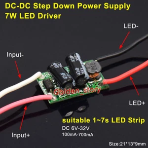 1W~7W LED Driver Power Supply 100mA~700mA  DC-DC Step Down Module DC 6V 12V 24V - Picture 1 of 9