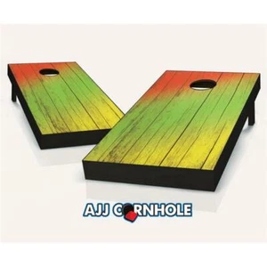 AJJCornhole 107-RastaGrain Rasta Grain Theme Cornhole Set with bags - 8 x 24 ... - Picture 1 of 1