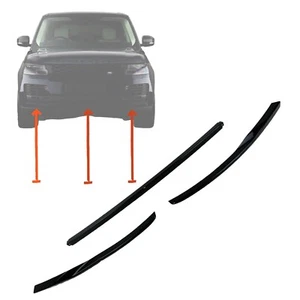 Black Front Bumper Trim Vogue Autobiography 3 Piece Gloss Fits Range Rover 18-22 - Picture 1 of 11