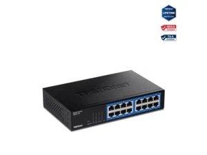 TRENDnet 16-Port Gigabit Desktop Switch, TEG-S17D, 16 x Gigabit RJ-45 Ports, - Picture 1 of 5