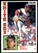 1984 O-PEE-CHEE BRITT BURNS . CHICAGO WHITE SOX #125