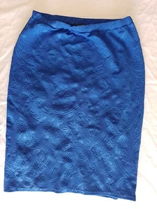 Ladies Skirt Primark Size 14 Knee Length Blue 19949 - Picture 1 of 10