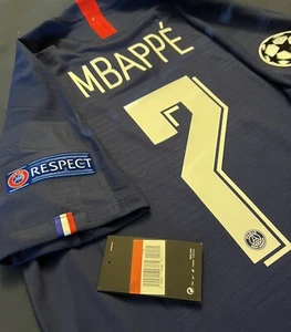 2019/2020 BNWT NIKE PSG PARIS ST GERMAIN HOME AUTHENTIC PLAYER ISSUE L MBAPPE - Picture 1 of 8