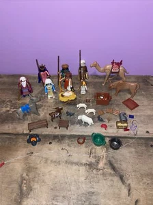 Playmobil Geobra Nativity Scene Pieces Figures - Lot of 12+ Figures Animals Misc - Picture 1 of 6