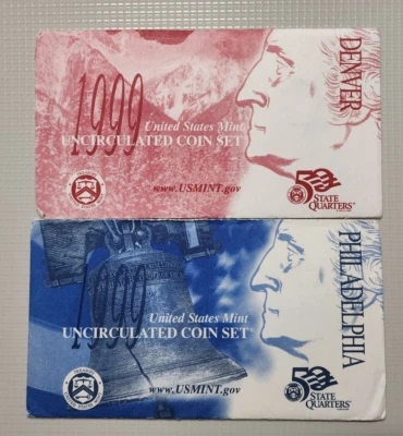 1999 P D Uncirculated US Mint Coin Set - Still Sealed - w/ OGP - Image 1 of 4