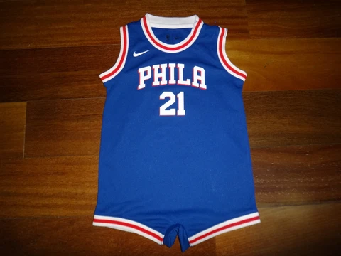 Infant 24 Months Nike Joel Embiid #21 Philadelphia 76ers Romper Style Jersey Cover