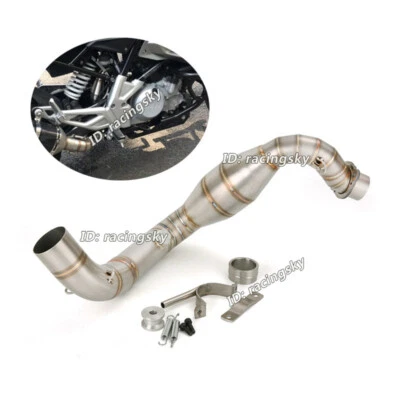 Para BMW G310GS G310R G310GS 2016-2025 Sistema de escape completo Tubo de enlace del cabezal delantero Foto 1 de 4
