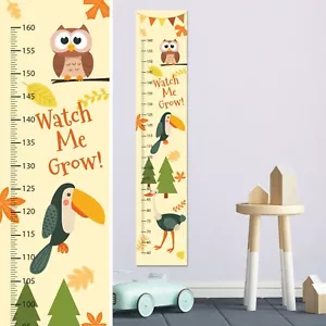 Personalised Autumn Birds Design Measuring Growth Height Chart Plus Gift Card - Bild 1 von 7