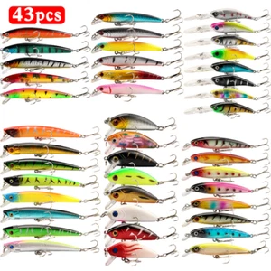 Fishing Lures Kit Mixed Bulk Hard Baits for Saltwater Freshwater Fishing - Picture 1 of 14