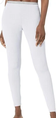 NWT CALVIN KLEIN White Pure Ribbed Modal Sleepwear Lounge Jogger Legging Med $48 - Image 1 of 4